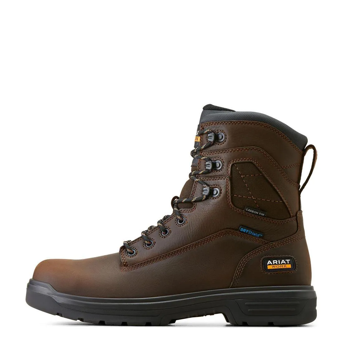 Botte de travail imperméable Turbo 8 pouces à embout en carbone Marron riche