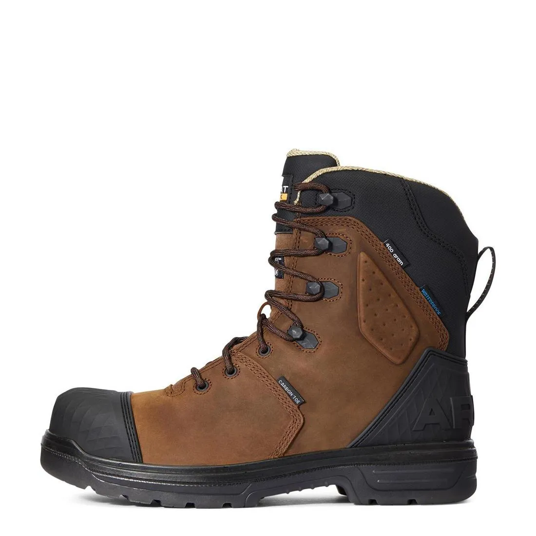 Botte de travail imperméable Turbo Outlaw 8 pouces à embout en carbone CSA 400g, couleur brun orge