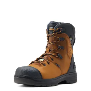 Botte de travail imperméable Turbo Outlaw 8 pouces à embout en carbone et protection métallique CSA couleur brun orge