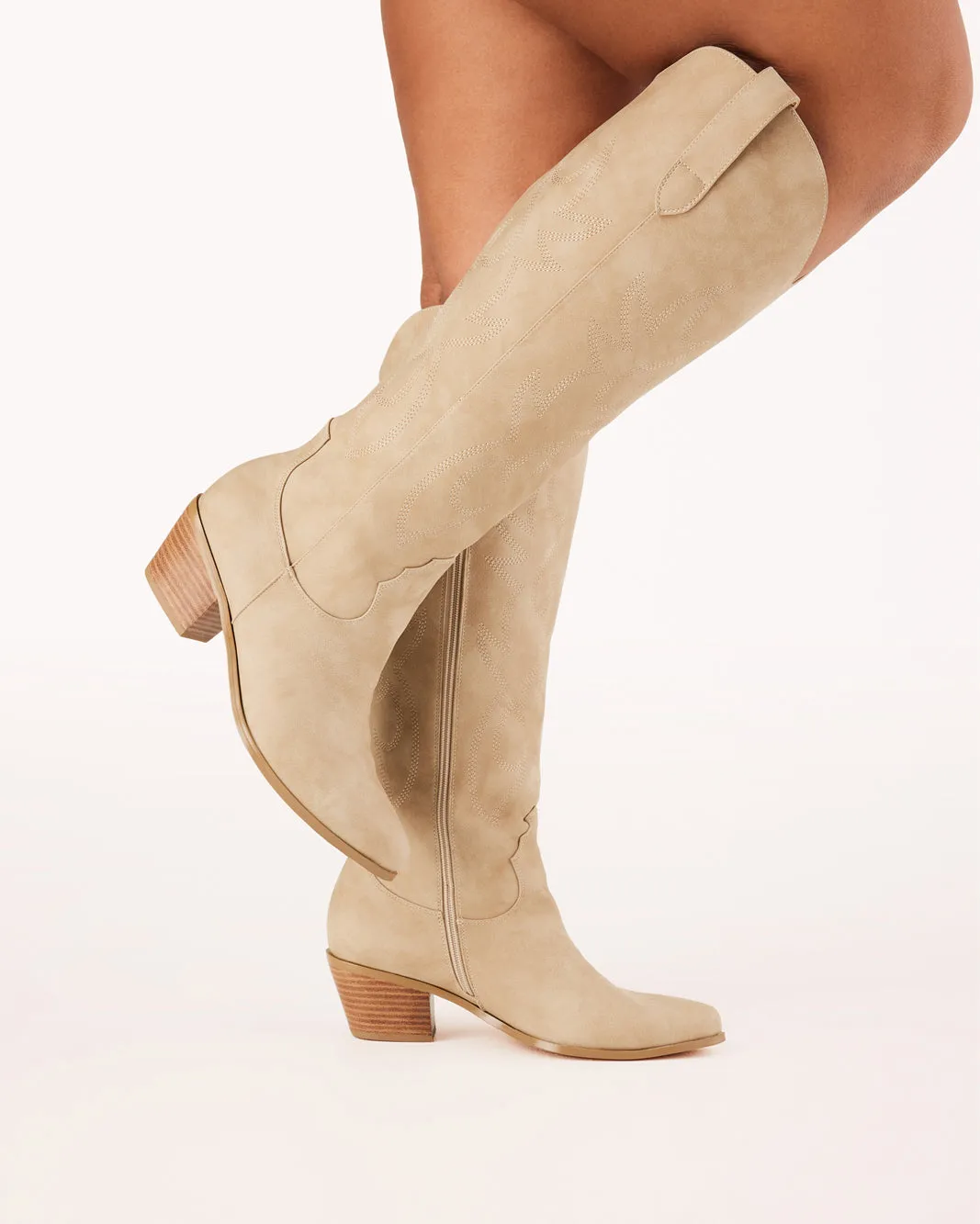 URSON EXTENDED CURVE - NUBUCK TAUPE