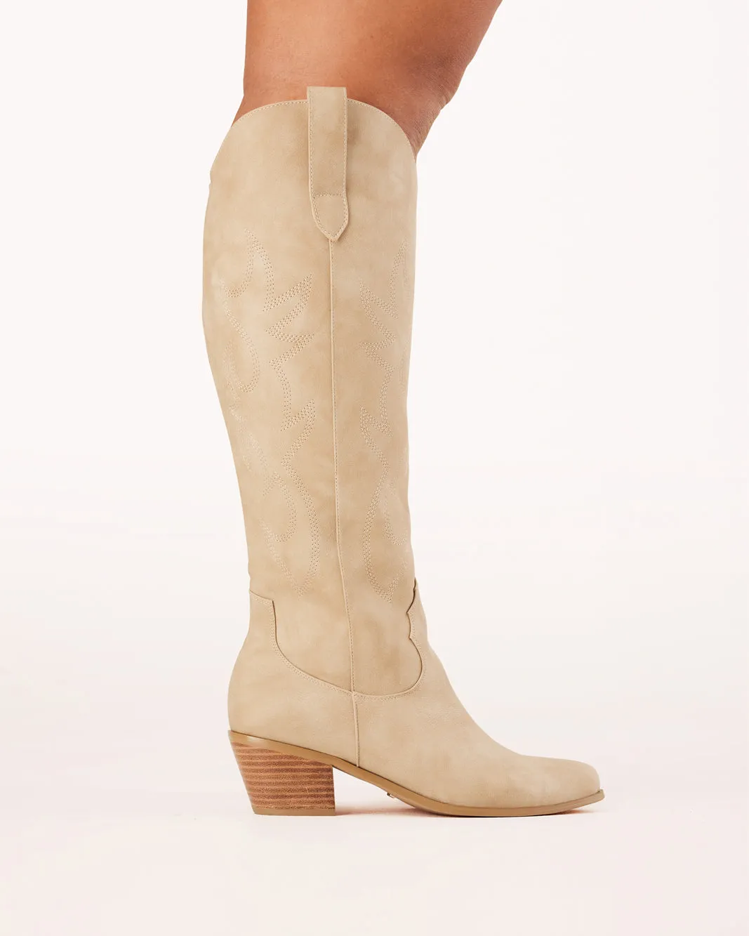 URSON EXTENDED CURVE - NUBUCK TAUPE