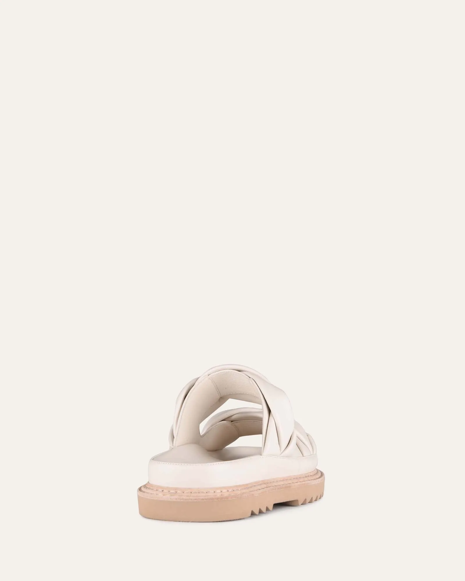 VENUS FLAT SLIDES EN CUIR BLANC