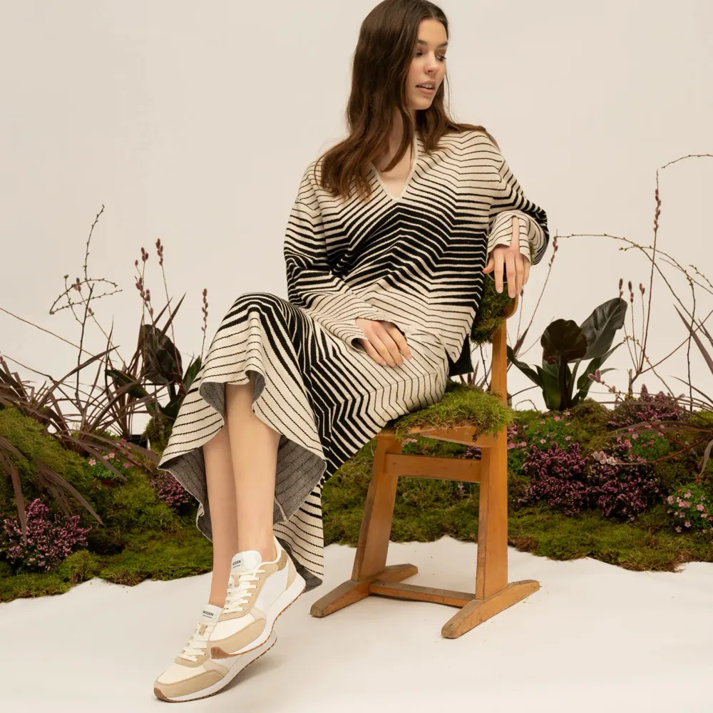 Woden Femme Ronja Sneaker en Blanc de Blanc