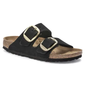 Sandale Arizona à grande boucle pour femme - Largeur étroite en nubuck noir