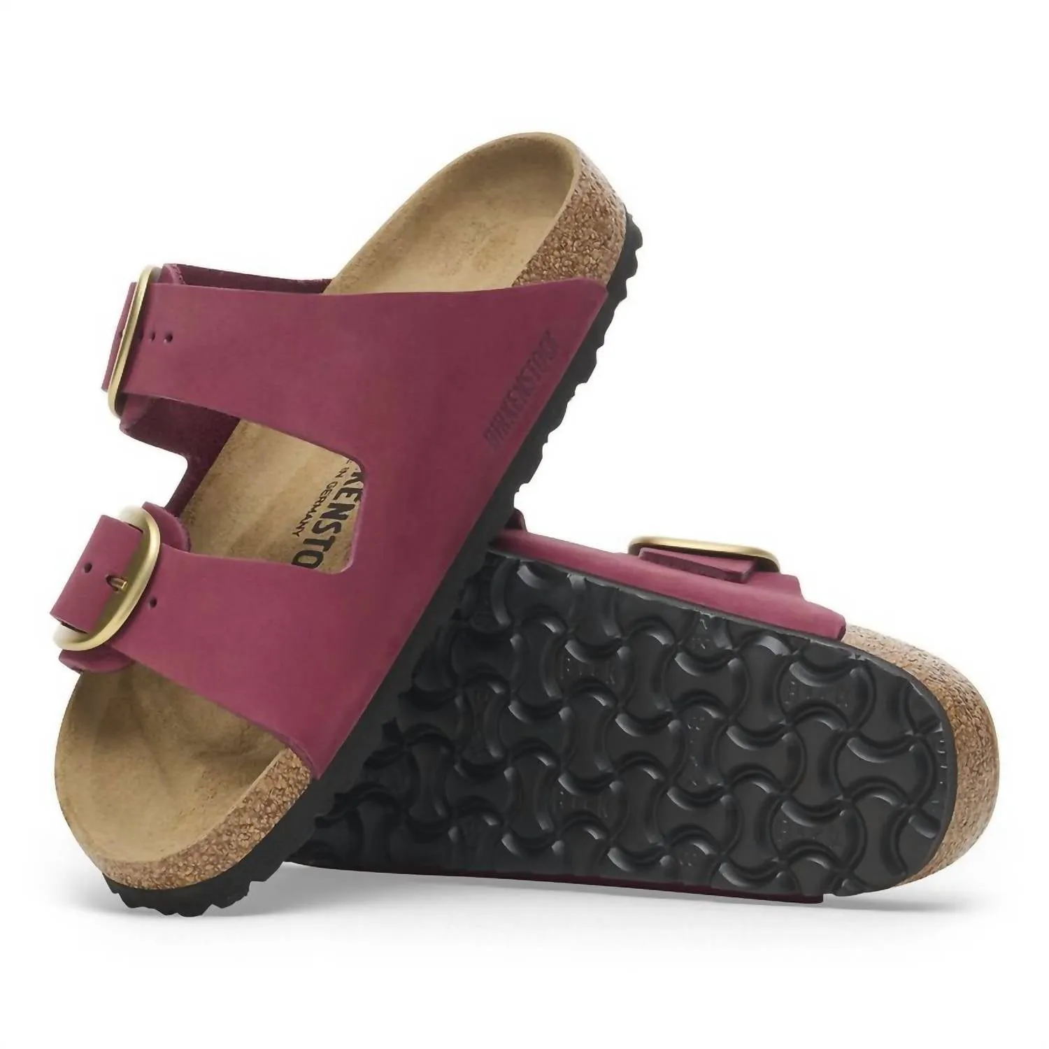 Sandales Arizona à grande boucle pour femmes - Modèle étroit en Berry Crush