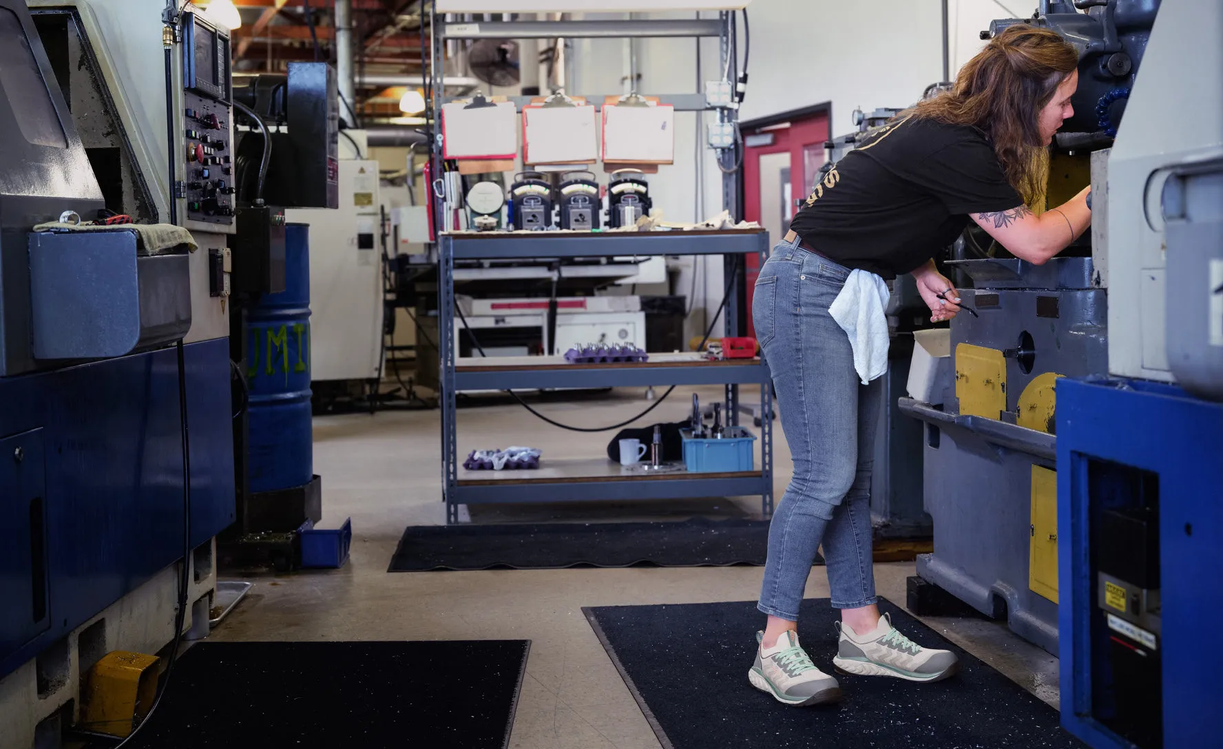 Baskets de travail pour femmes Arvada Shift (bout en carbone) | Gris acier/Vert granit
