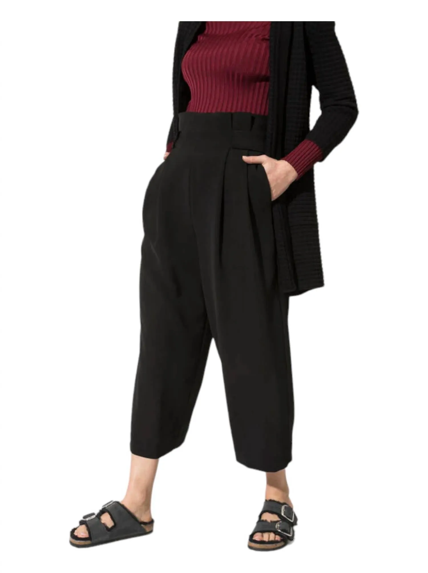 Sandales Femme à Boucle Large en Noir