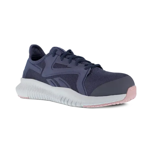 Chaussure de travail sportive à embout composite Flexagon 3.0 pour femmes Bleu/Rose