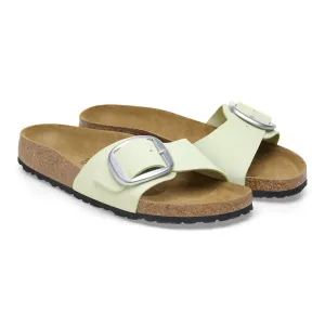 Sandale Madrid à grande boucle pour femme en vert lime délavé