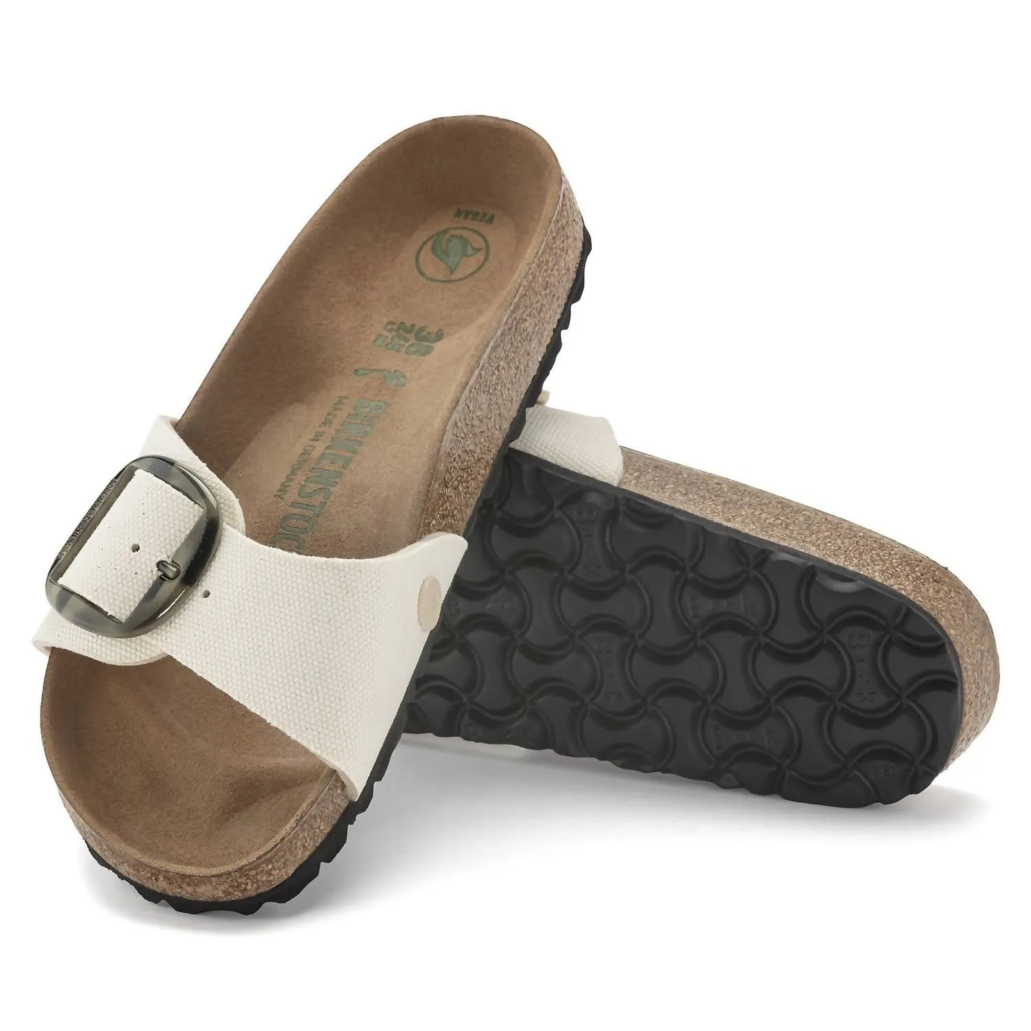 Sandales Madrid Vegan à grande boucle pour femmes en coquille d'œuf