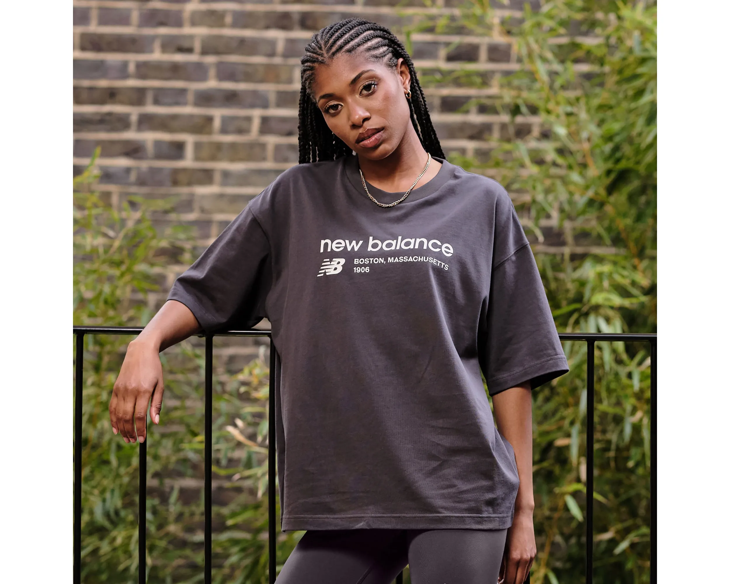 T-shirt oversized jersey héritage linéaire NB pour femme