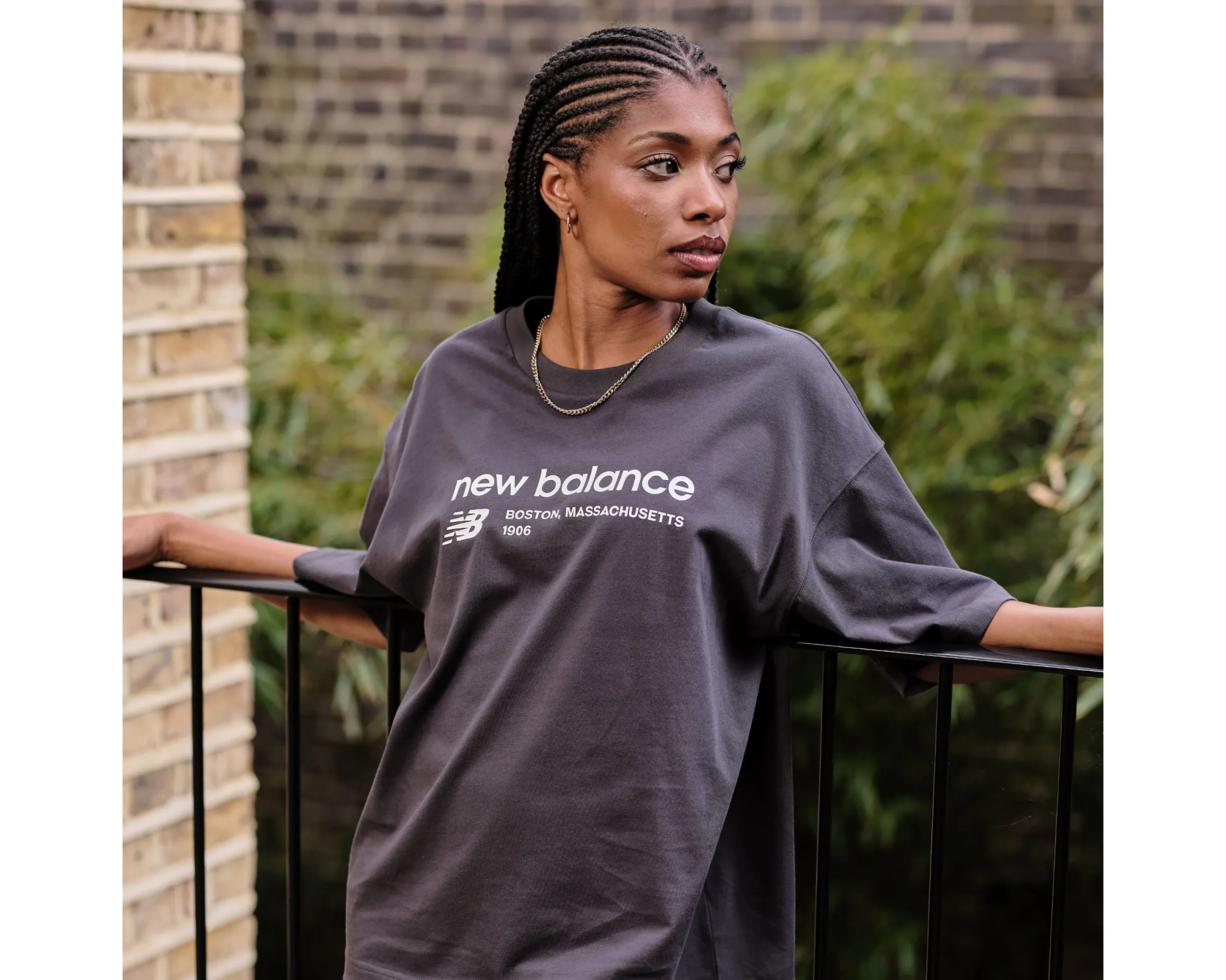 T-shirt oversized jersey héritage linéaire NB pour femme