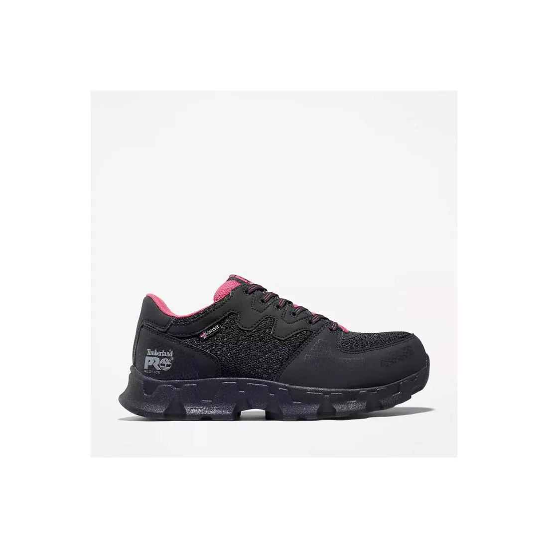 Chaussure de travail à embout d'acier Powertrain Esd pour femmes Noir/Rose