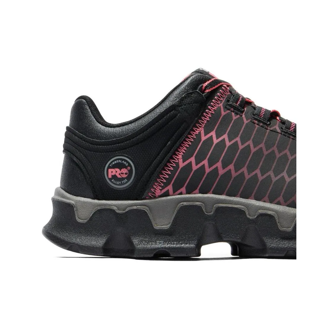 Chaussure de travail sportive à embout d'acier pour femmes Noir/Rose