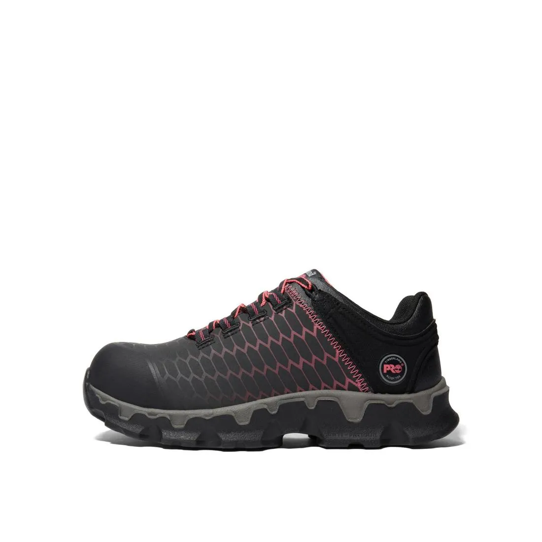 Chaussure de travail sportive à embout d'acier pour femmes Noir/Rose