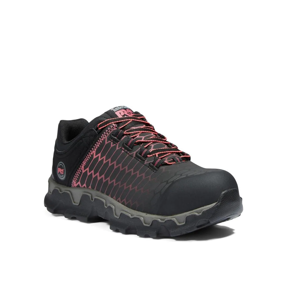 Chaussure de travail sportive à embout d'acier pour femmes Noir/Rose
