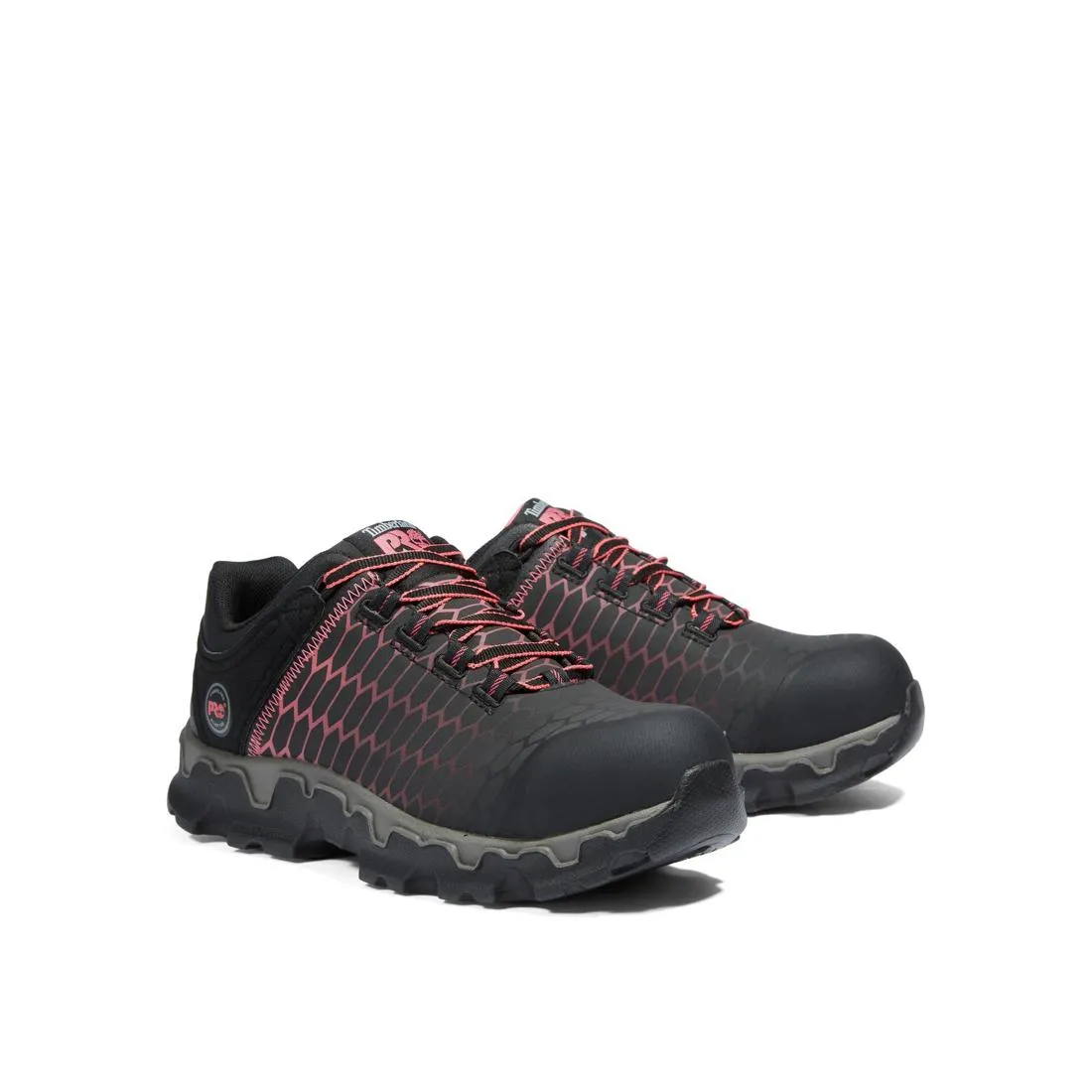 Chaussure de travail sportive à embout d'acier pour femmes Noir/Rose