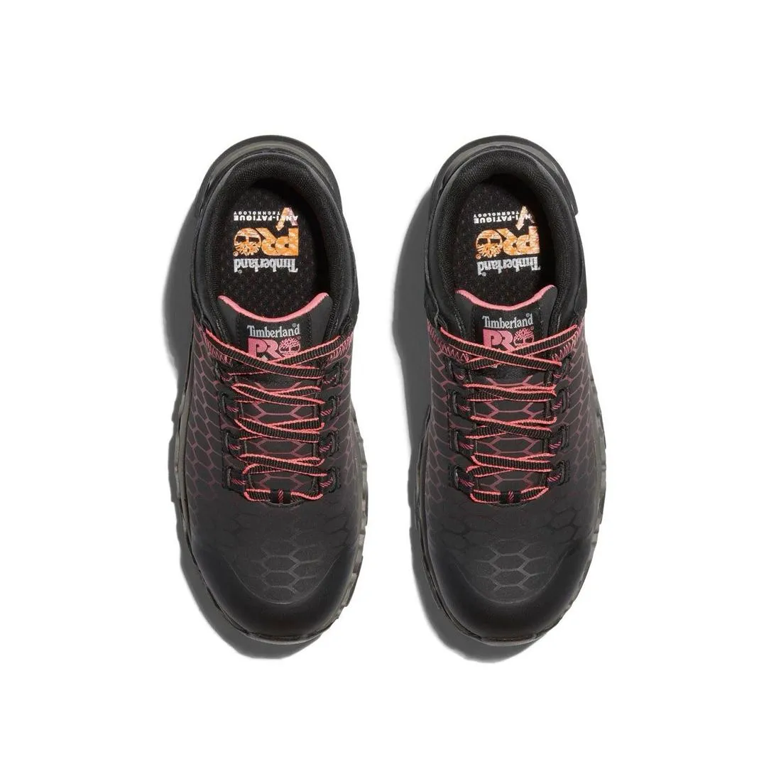Chaussure de travail sportive à embout d'acier pour femmes Noir/Rose