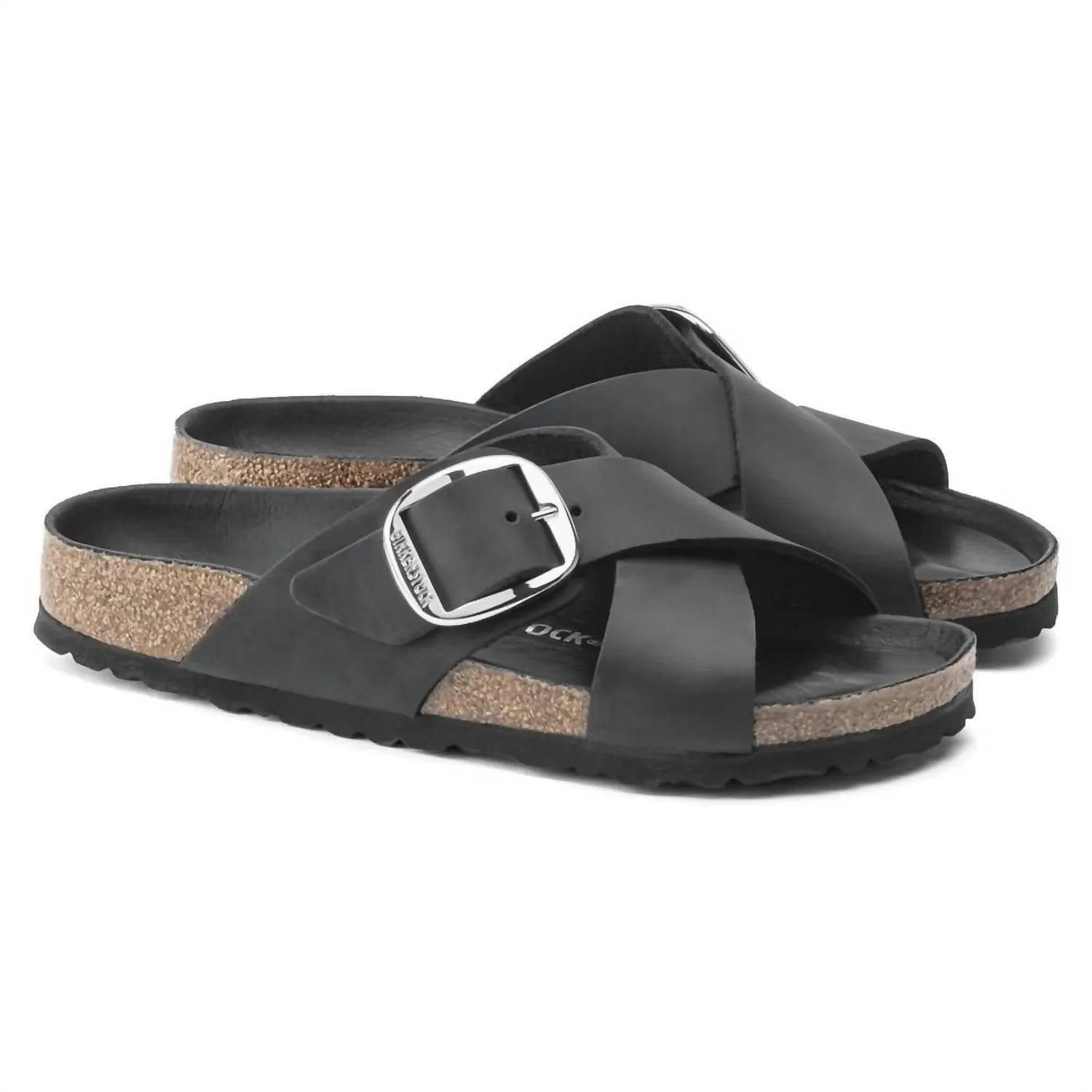 Siena Big Buckle pour Femme en Noir