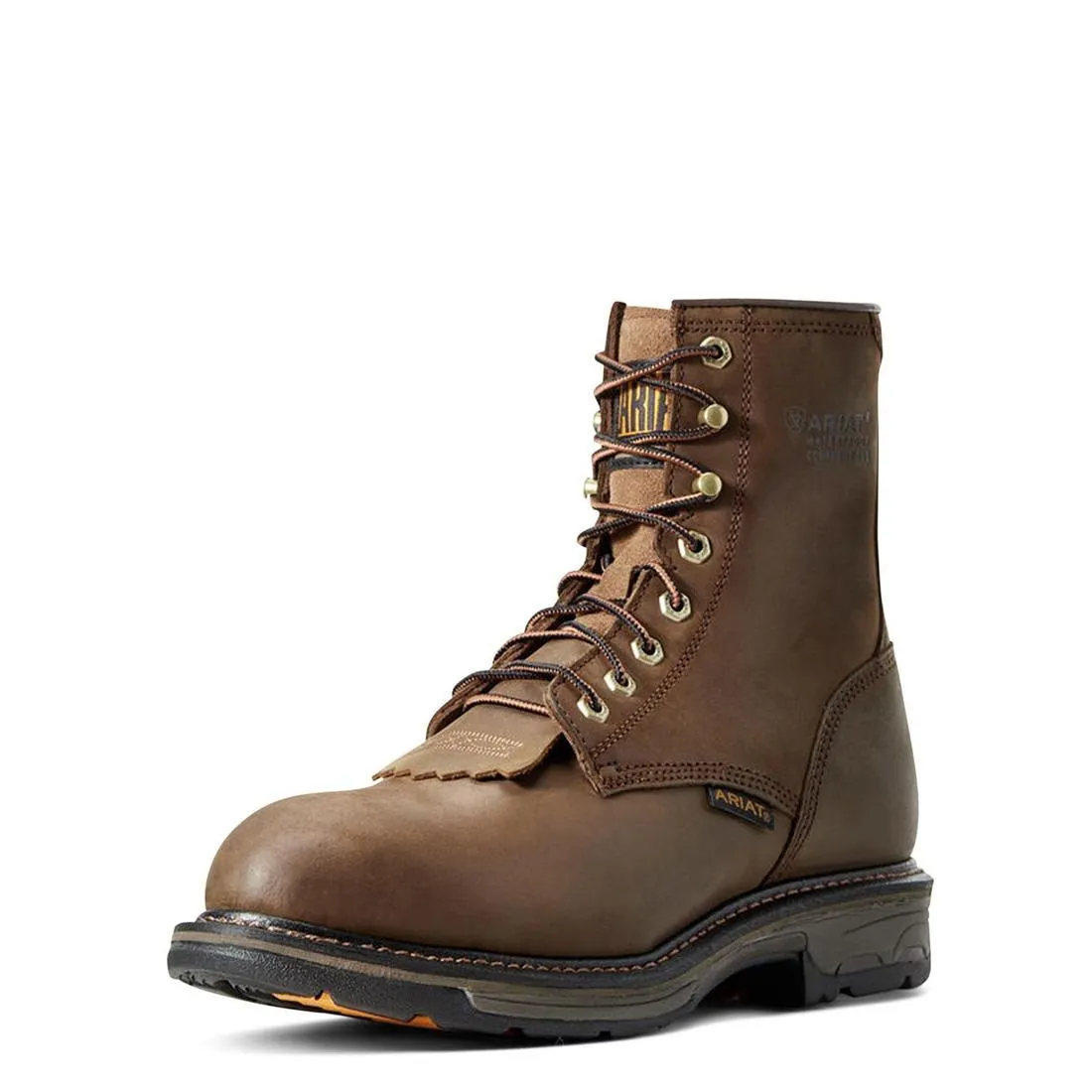 Botte de travail étanche WorkHog 8 pouces à embout composite marron vieilli huileux