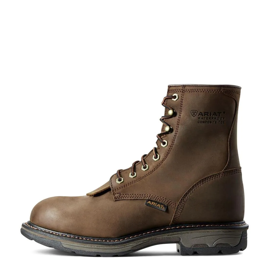Botte de travail étanche WorkHog 8 pouces à embout composite marron vieilli huileux