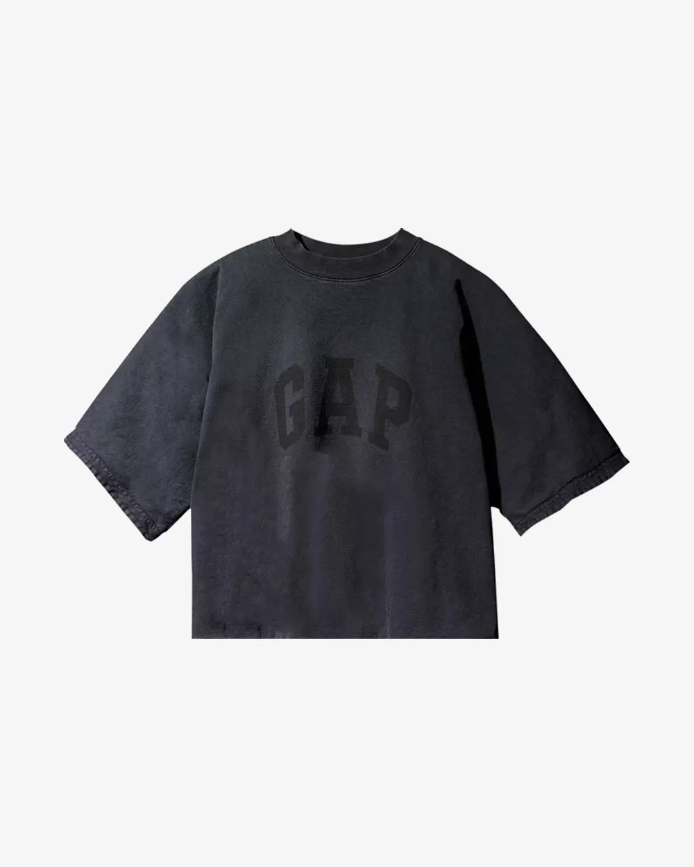 YEEZY GAP CONÇU PAR BALENCIAGA DOVE T-SHIRT SANS COUTURE 3/4 MANCHES LAVÉ NOIR