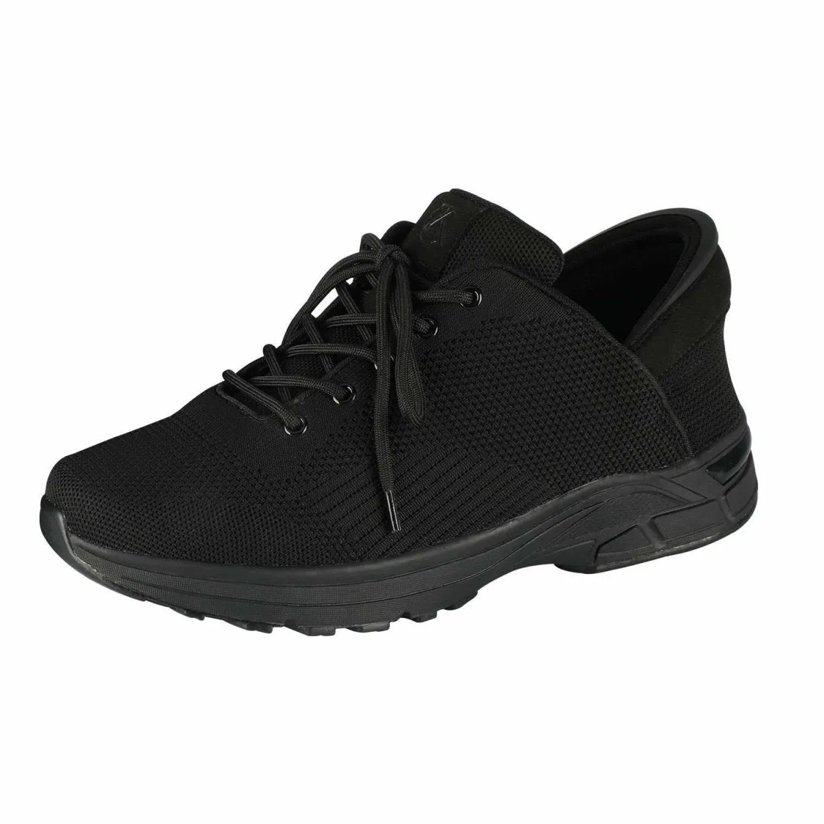 Zeba Chaussures Hommes à Enfiler en Tissu Noir Profond