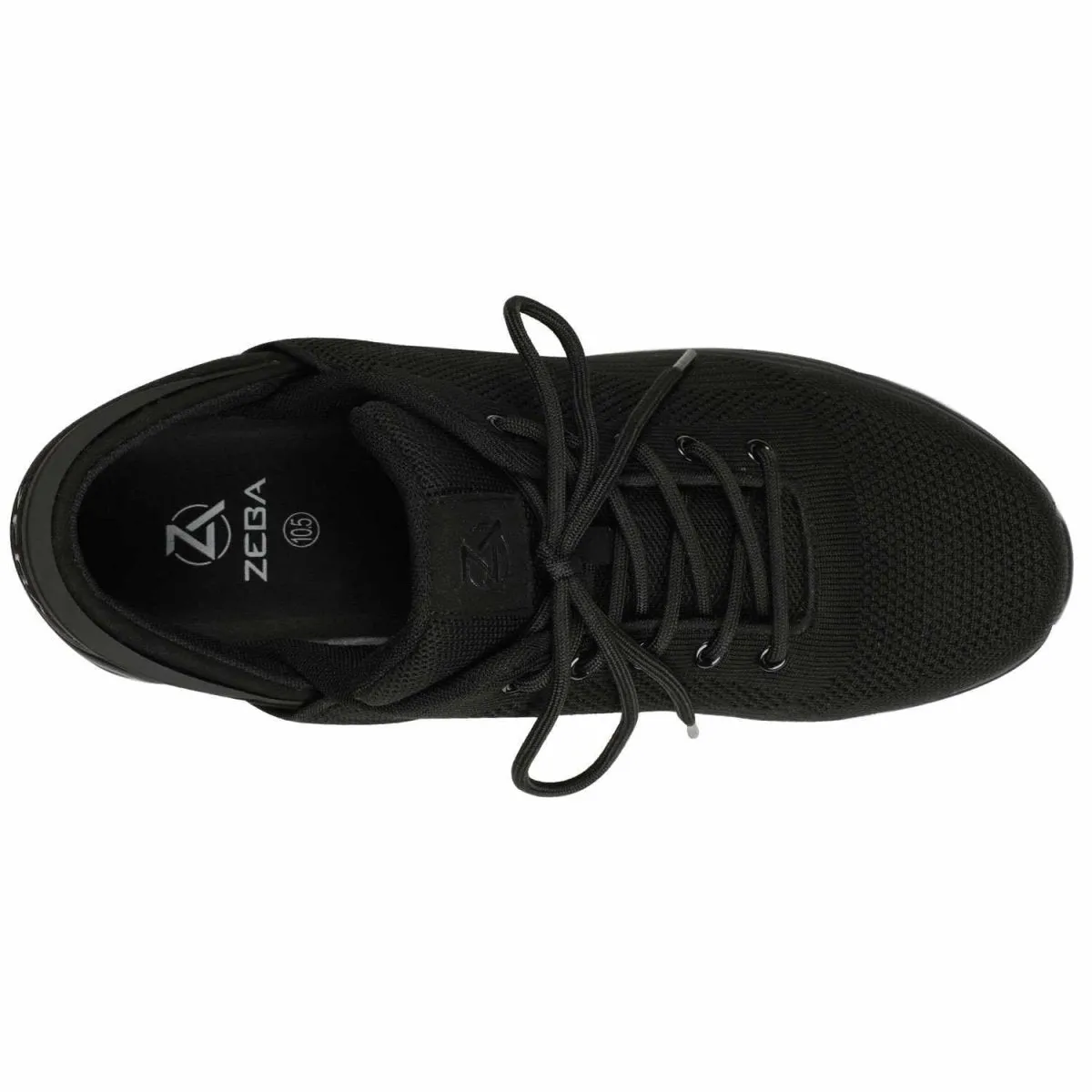 Zeba Chaussures Hommes à Enfiler en Tissu Noir Profond