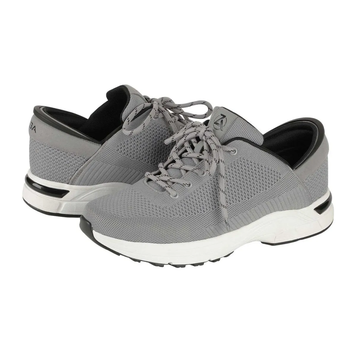 Zeba Chaussures à enfiler pour hommes en tissu gris pierre
